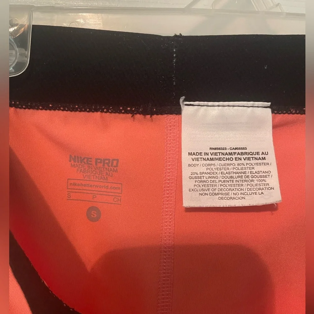 Nike Women's Coral Athletic Pro Shorts - Picture 3 of 3